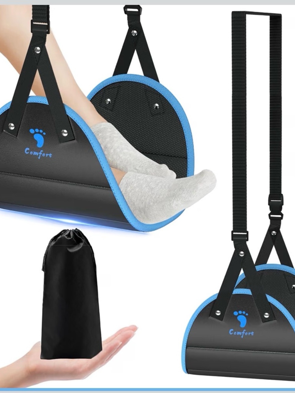 Foot Hammock for Travel, Office, Home Relax Adjustable 4.1 Stars on Amazon